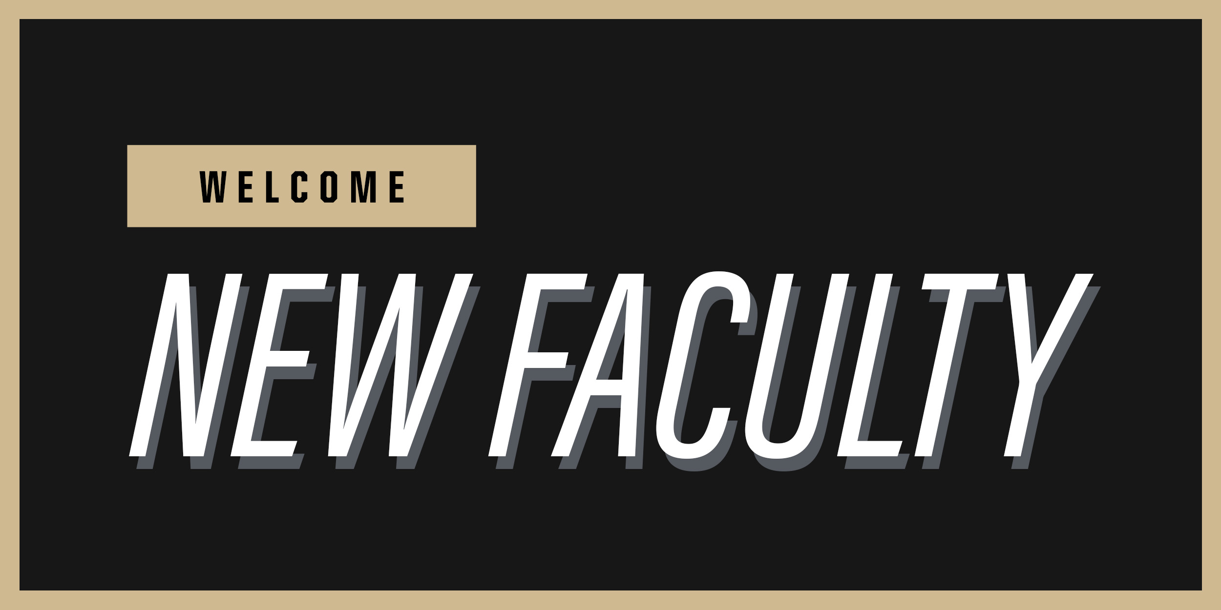 Welcome New Faculty