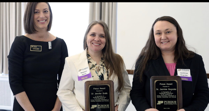Drs. Smith and Begeske with their focus awards