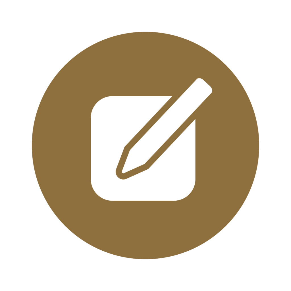 Icon of a pencil and paper, representing 'Formulate'