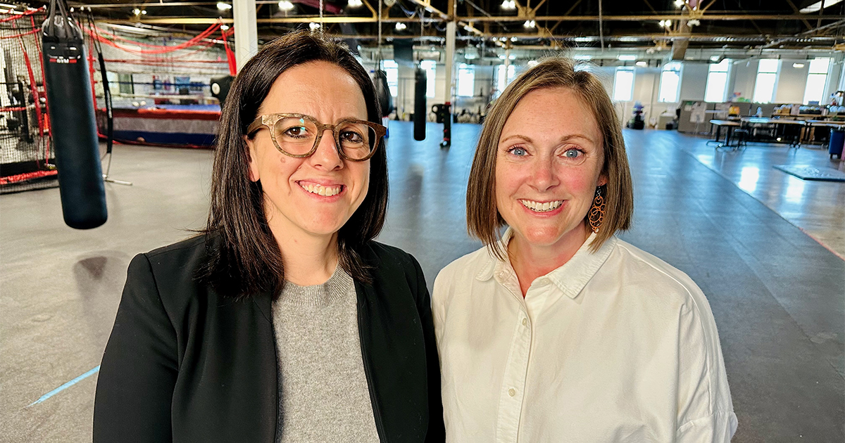 Jessica Hauser and Amanda Case standing next to each other smiling