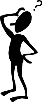 Stick figure with question mark