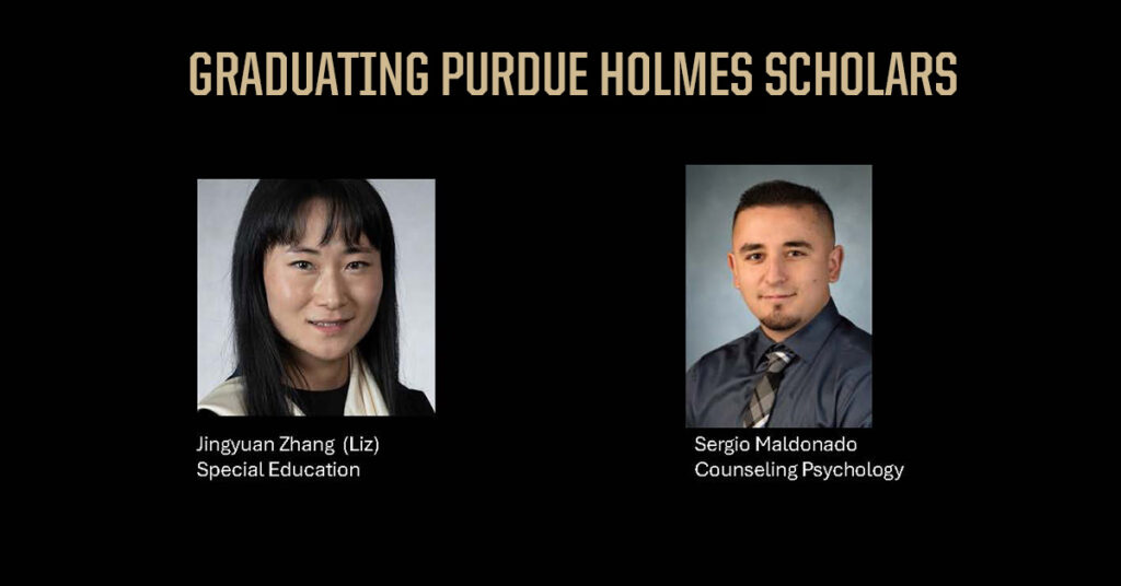 Graduating Holmes Scholars: Jingyuan Zhang, Special Education Sergio Maldonado, Counseling Psychology
