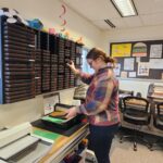 A student browses a selection of items at CREATE at Purdue University