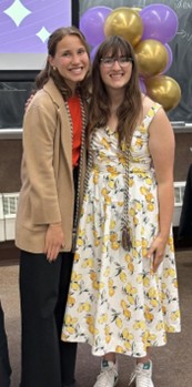 Allison Peterson and Gretchen Witmer standing next to each other smiling for a photo.