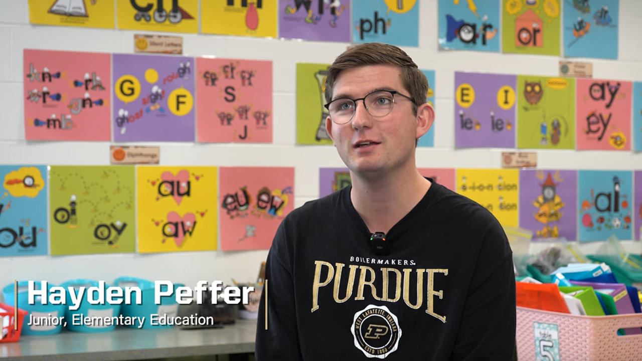Undergraduate Elementary Education student Hayden Peffer