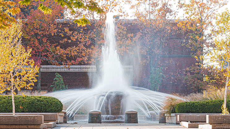 Purdue University's Loeb Fountain