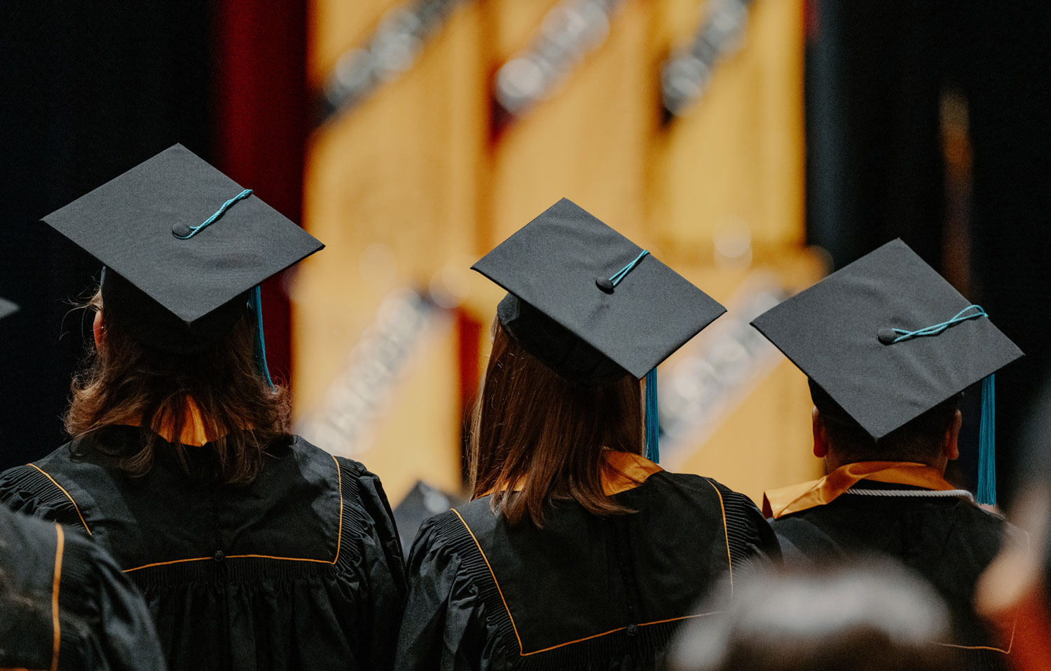 A group of Purdue University graduates at commencement