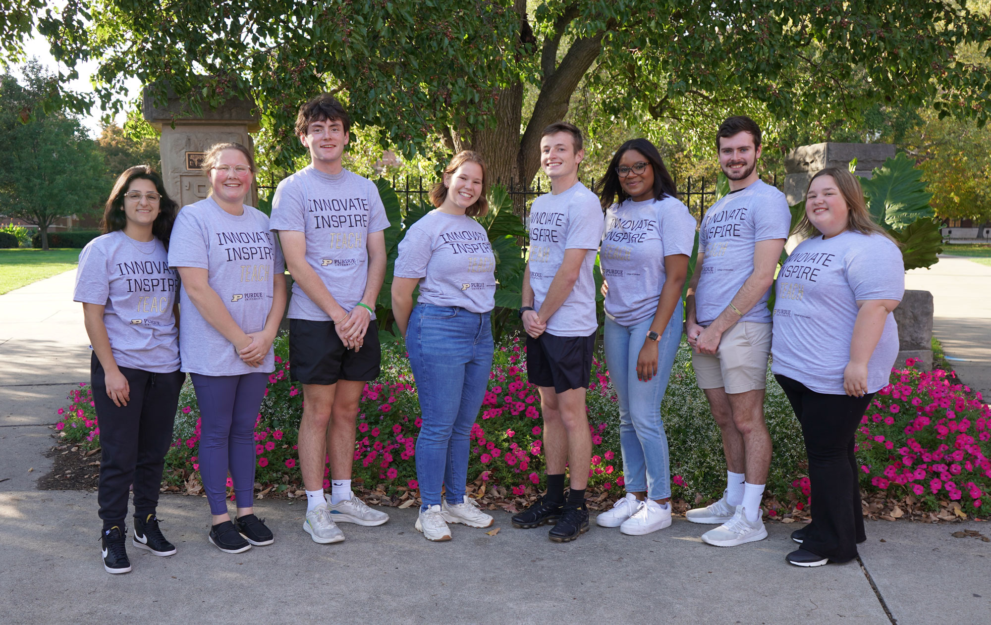 A group of Purdue University College of Education students