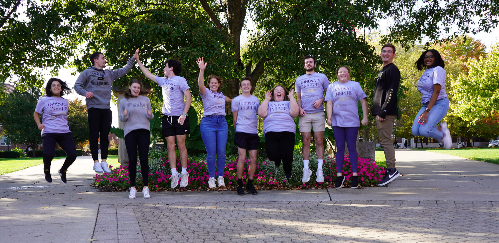A group of Purdue University College of Education students