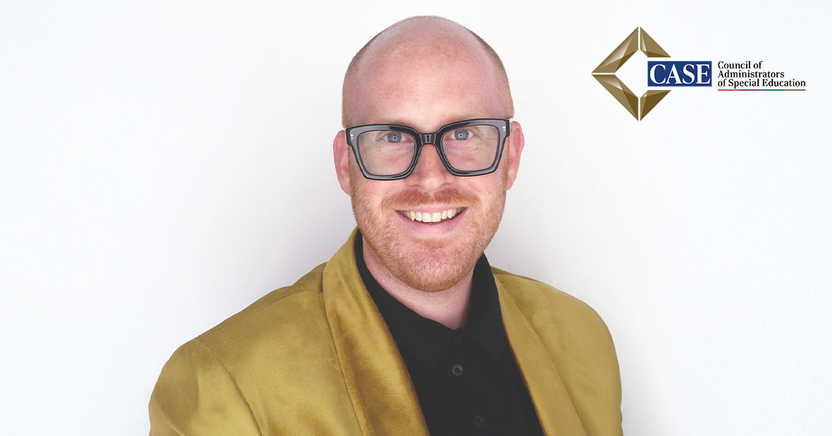 A headshot of Ricky Price with the CASE logo to his left.