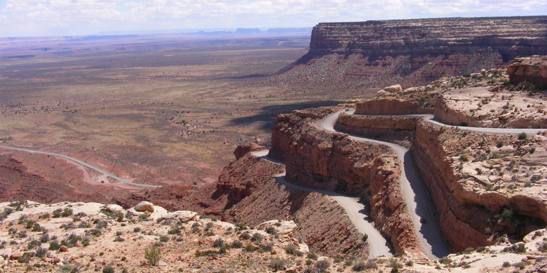 A scenic view of the Moki dugway.